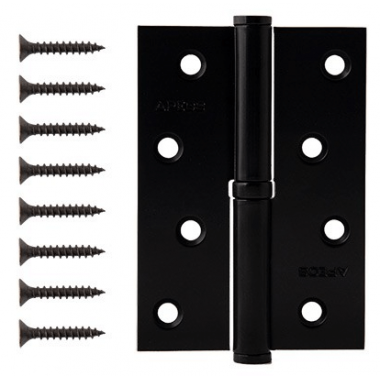 Петля врезная 100х70 мм чёрная матовая левая Apecs 100*70-B-Steel-BLM-L 00030752